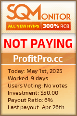 ProfitPro.cc HYIP Status Button