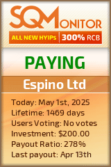 Espino Ltd HYIP Status Button