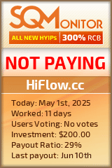 HiFlow.cc HYIP Status Button