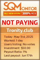 Tronity.club HYIP Status Button