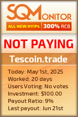Tescoin.trade Project Status Button