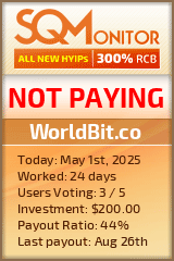 WorldBit.co Project Status Button