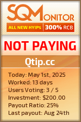 Qtip.cc HYIP Status Button