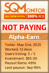 Alpha-Earn Project Status Button