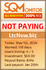 LtcNow.biz HYIP Status Button