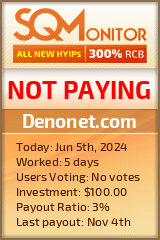 Denonet.com HYIP Status Button