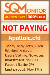 Apolloic.cfd HYIP Status Button