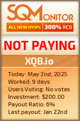 XQB.io HYIP Status Button