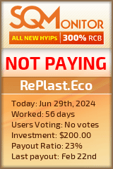 RePlast.Eco HYIP Status Button