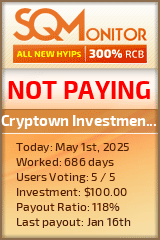 Cryptown Investment Limited Project Status Button