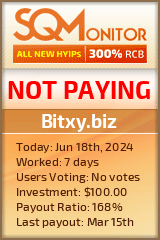 Bitxy.biz HYIP Status Button