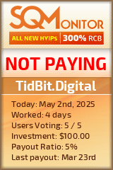 TidBit.Digital HYIP Status Button