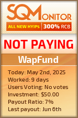 WapFund HYIP Status Button