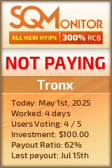 Tronx Project Status Button