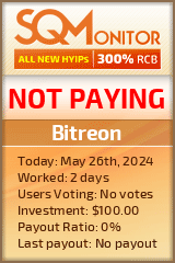 Bitreon HYIP Status Button
