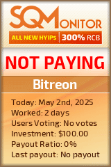 Bitreon HYIP Status Button