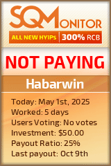 Habarwin HYIP Status Button