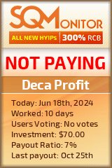 Deca Profit HYIP Status Button