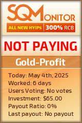 Gold-Profit HYIP Status Button