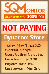 Dynacom Store HYIP Status Button