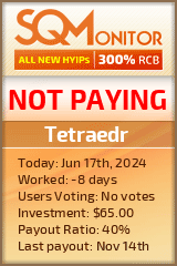 Tetraedr HYIP Status Button