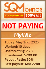 MyWiz HYIP Status Button