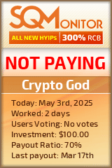 Crypto God HYIP Status Button