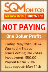 One Dollar Profit HYIP Status Button