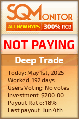 Deep Trade HYIP Status Button