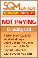 Droidity Ltd HYIP Status Button