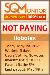 Robolex HYIP Status Button