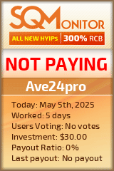 Ave24pro HYIP Status Button