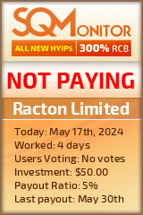 Racton Limited HYIP Status Button