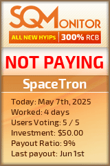 SpaceTron HYIP Status Button