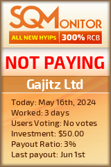 Gajitz Ltd HYIP Status Button
