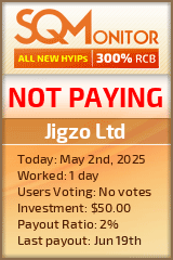 Jigzo Ltd HYIP Status Button