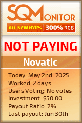 Novatic HYIP Status Button