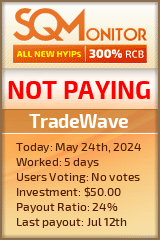 TradeWave HYIP Status Button