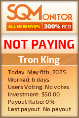 Tron King HYIP Status Button