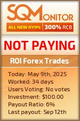 ROI Forex Trades HYIP Status Button