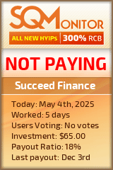 Succeed Finance HYIP Status Button