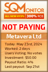 Metavera Ltd HYIP Status Button
