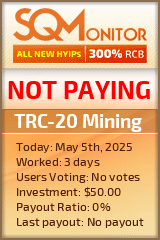 TRC-20 Mining HYIP Status Button