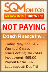 Extech Finance Investment HYIP Status Button