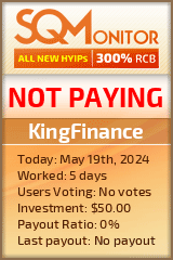 KingFinance HYIP Status Button