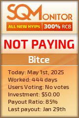 Bitce HYIP Status Button