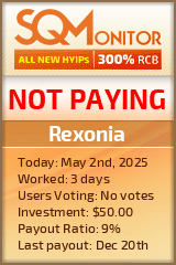 Rexonia HYIP Status Button