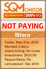 Bitero HYIP Status Button