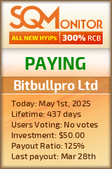 Bitbullpro Ltd HYIP Status Button