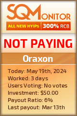Oraxon HYIP Status Button